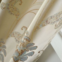 Cortinas Opacas De Estilo Europeo Con Diseño Floral De Jacquard, Hechas A Medida Para Sala De Estar Y Dormitorio.