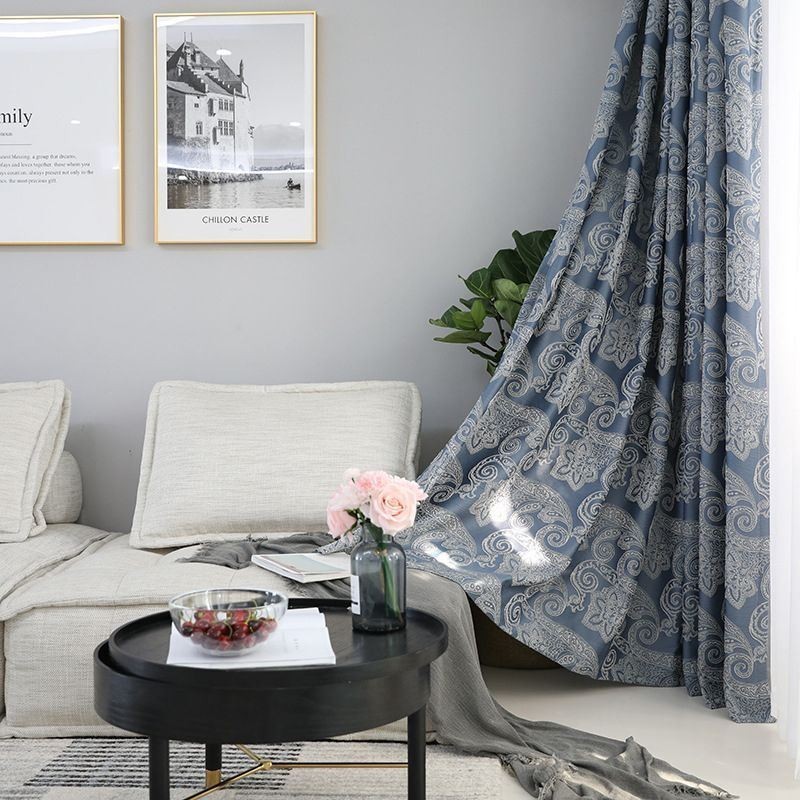 Cortina Opaca Europea Hecha A Medida, Cortina Jacquard Para Sala De Estar Y Dormitorio.