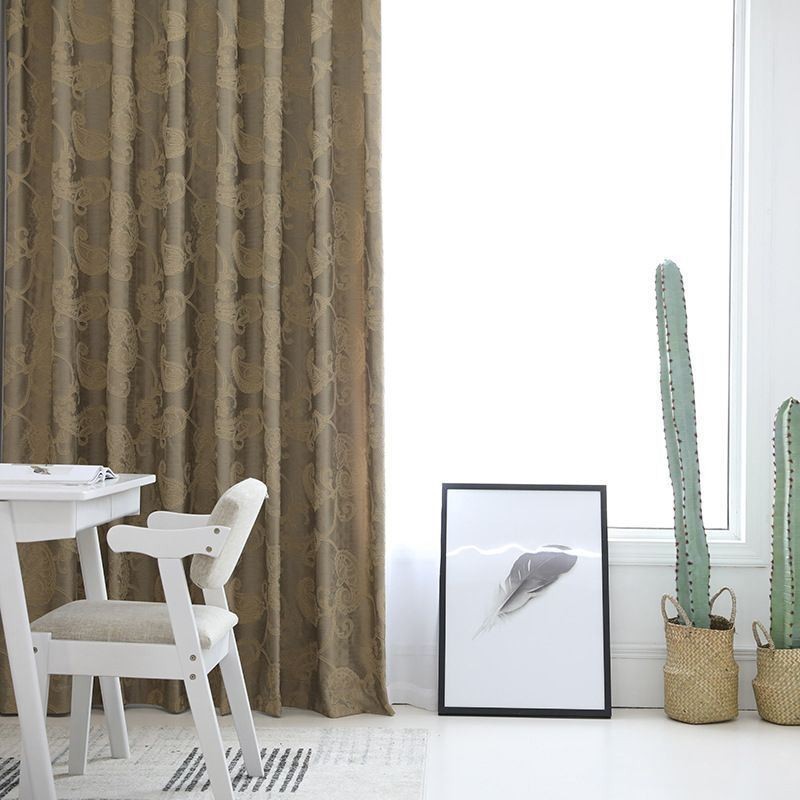 Cortina Opaca Hecha A Medida, Estilo Nórdico Jacquard Para Sala De Estar Y Dormitorio.