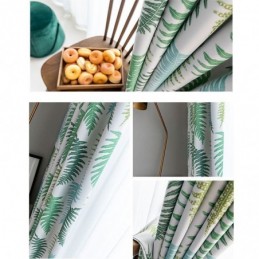Cortinas Opacas Nórdicas Con Estampado De Hojas De Helecho Para Sala De Estar Y Dormitorio