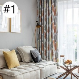 Cortinas Opacas Nórdicas Con Estampado De Hojas De Helecho Para Sala De Estar Y Dormitorio