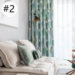 Cortinas Opacas Nórdicas Con Estampado De Hojas De Helecho Para Sala De Estar Y Dormitorio