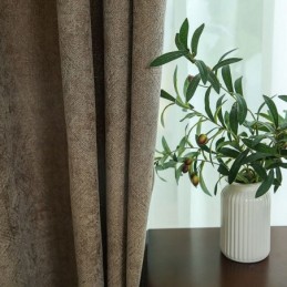 Cortina Opaca Hecha A Medida, Estilo Nórdico, Color Sólido, Jacquard, Para Sala De Estar Y Dormitorio.