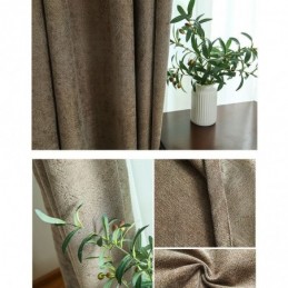 Cortina Opaca Hecha A Medida, Estilo Nórdico, Color Sólido, Jacquard, Para Sala De Estar Y Dormitorio.