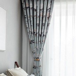 Cortinas Opacas Nórdicas Con Estampado Floral Para Sala De Estar Y Dormitorio