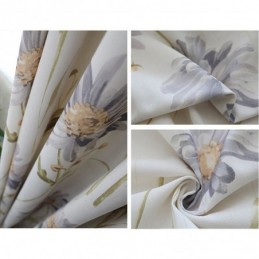 Cortinas Opacas Nórdicas De Algodón Con Estampado Floral Para Ventana
