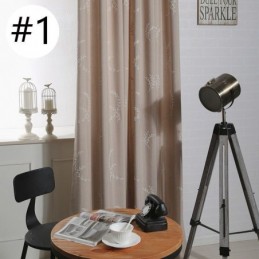 Cortinas Opacas De Algodón Con Ramas Nórdicas Bordadas