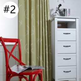 Cortinas Opacas De Algodón Con Ramas Nórdicas Bordadas