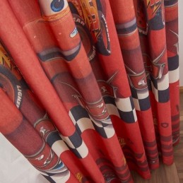 Cortinas Opacas De Algodón Con Estampado De Coches De Dibujos Animados Para Niños