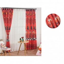 Cortinas Opacas De Algodón Con Estampado De Coches De Dibujos Animados Para Niños