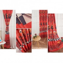 Cortinas Opacas De Algodón Con Estampado De Coches De Dibujos Animados Para Niños