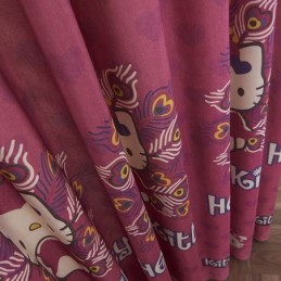 Cortinas Opacas De Algodón Con Estampado De Gatitos Para Niños, Ideal Para Sala De Estar Y Dormitorio.