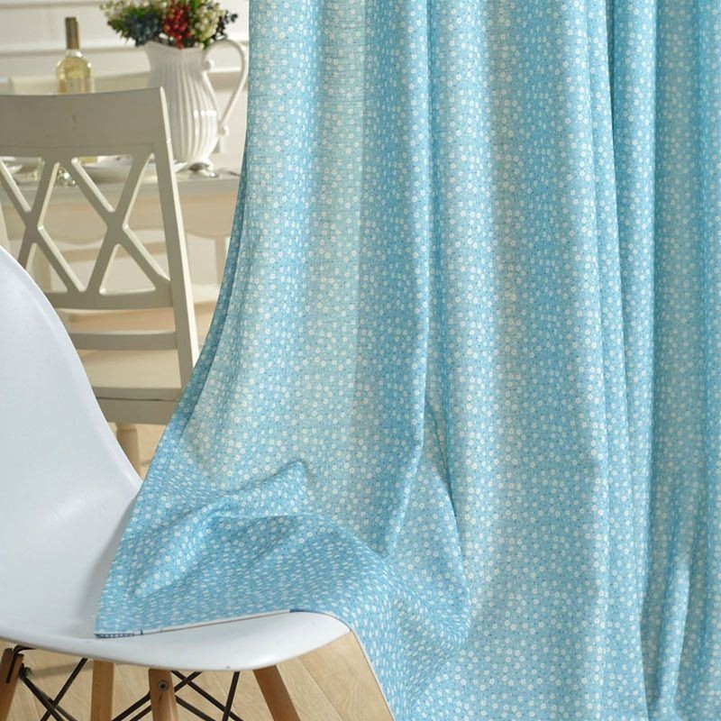 Cortina Opaca De Algodón Hecha A Medida Con Estampado Floral Nórdico Para Sala De Estar Y Dormitorio