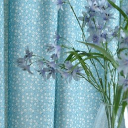 Cortina Opaca De Algodón Hecha A Medida Con Estampado Floral Nórdico Para Sala De Estar Y Dormitorio