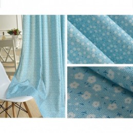 Cortina Opaca De Algodón Hecha A Medida Con Estampado Floral Nórdico Para Sala De Estar Y Dormitorio