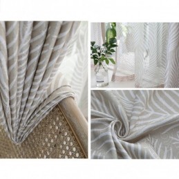 Cortina Opaca Con Estampado De Hojas, Hecha A Medida, Estilo Nórdico, Para Sala De Estar Y Dormitorio.