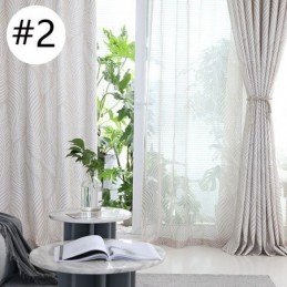 Cortina Opaca Con Estampado De Hojas, Hecha A Medida, Estilo Nórdico, Para Sala De Estar Y Dormitorio.