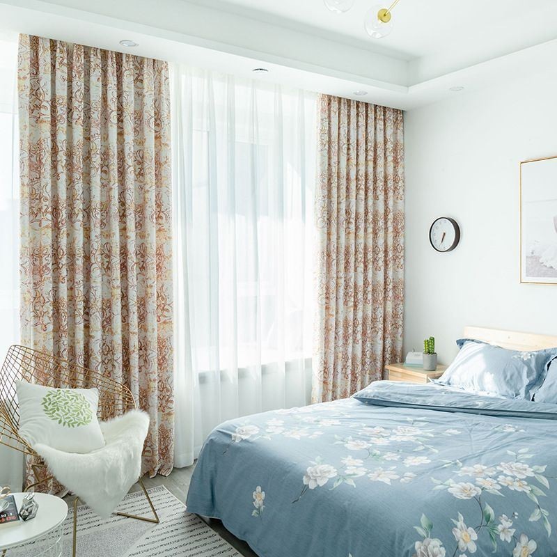 Cortinas Opacas Con Estampado Nórdico Para Sala De Estar Y Dormitorio