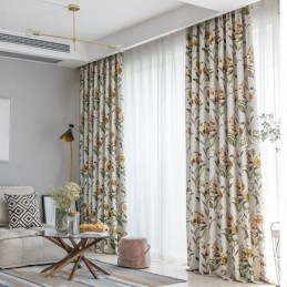 Cortinas Opacas Nórdicas Con Estampado De Plantas Para Sala De Estar Y Dormitorio