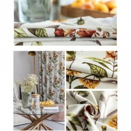 Cortinas Opacas Nórdicas Con Estampado De Plantas Para Sala De Estar Y Dormitorio