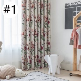 Cortinas Opacas Nórdicas Con Estampado De Plantas Para Sala De Estar Y Dormitorio