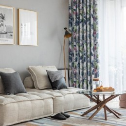 Cortinas Opacas Nórdicas Con Estampado De Plantas Para Sala De Estar Y Dormitorio