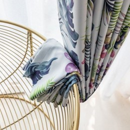 Cortinas Opacas Nórdicas Con Estampado De Plantas Para Sala De Estar Y Dormitorio