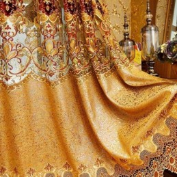 Cortinas Bordadas Europeas De Lujo Para Sala De Estar Y Dormitorio