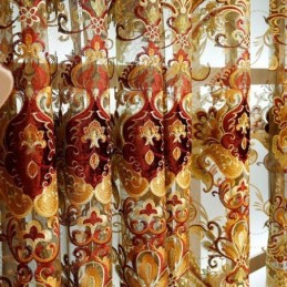 Cortinas Bordadas Europeas De Lujo Para Sala De Estar Y Dormitorio