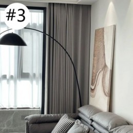 Cortinas Opacas Modernas De Jacquard De Color Liso Para Sala De Estar