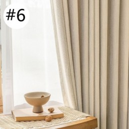 Cortinas Opacas Modernas De Jacquard De Color Liso Para Sala De Estar