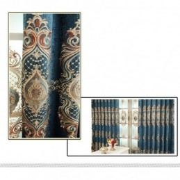 Cortina Opaca Bordada, Hecha A Medida, Estilo Europeo, De Lujo, Con Diseño Floral, Para Sala De Estar.