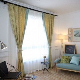 Cortina De Algodón Moderna Hecha A Medida, Cortina De Planta Jacquard Para Sala De Estar Y Dormitorio