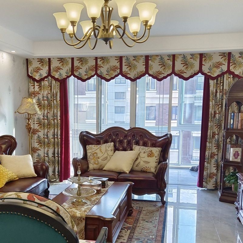 Cortina Nórdica De Jacquard, Hecha A Medida, Opaca Para Ventana De Salón O Dormitorio.