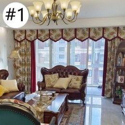 Cortina Nórdica De Jacquard, Hecha A Medida, Opaca Para Ventana De Salón O Dormitorio.