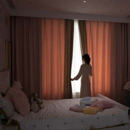 Cortina Moderna Con Costuras Hechas A Medida, Estilo Pata De Gallo, Opaca, Para Sala De Estar Y Dormitorio.