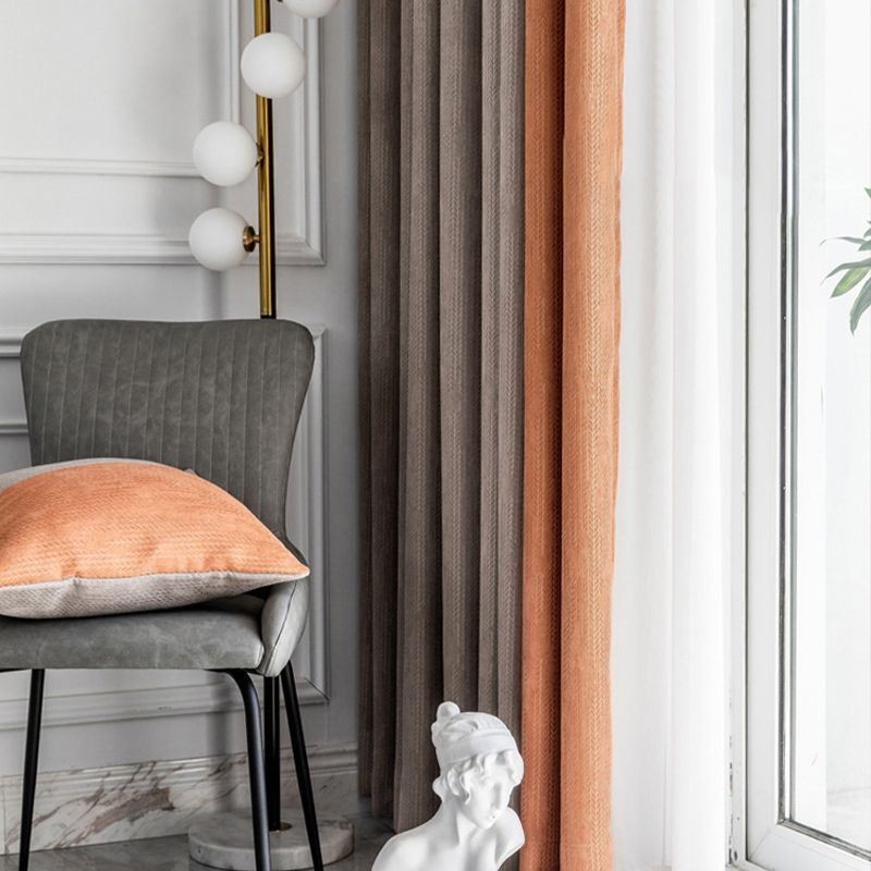 Cortina Moderna Con Costuras Hechas A Medida, Cortina Opaca De Chenilla Para Sala De Estar Y Dormitorio.