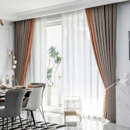 Cortina Moderna Con Costuras Hechas A Medida, Cortina Opaca De Chenilla Para Sala De Estar Y Dormitorio.