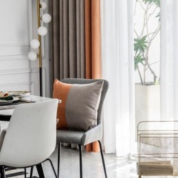 Cortina Moderna Con Costuras Hechas A Medida, Cortina Opaca De Chenilla Para Sala De Estar Y Dormitorio.