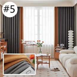 Cortina Moderna Con Costuras Hechas A Medida, Cortina Opaca De Chenilla Para Sala De Estar Y Dormitorio.