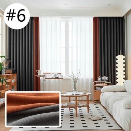 Cortina Moderna Con Costuras Hechas A Medida, Cortina Opaca De Chenilla Para Sala De Estar Y Dormitorio.