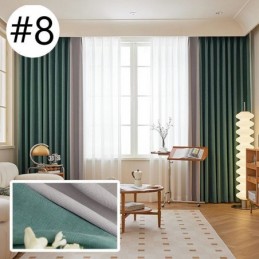 Cortina Moderna Con Costuras Hechas A Medida, Cortina Opaca De Chenilla Para Sala De Estar Y Dormitorio.