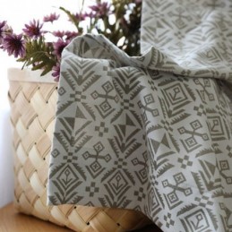 Cortinas Opacas Geométricas De Jacquard De Lujo Para Sala De Estar