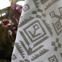 Cortinas Opacas Geométricas De Jacquard De Lujo Para Sala De Estar