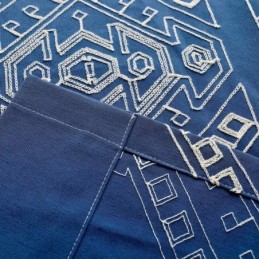 Cortina Opaca Moderna Max Hecha A Medida Con Bordado Geométrico Para Dormitorio