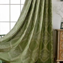 Cortina Opaca Moderna Max Hecha A Medida Con Bordado Geométrico Para Dormitorio