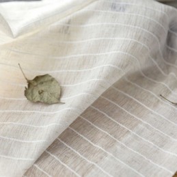 Cortinas Transparentes De Tul Voile Liso De Jacquard A Rayas Para Sala De Estar