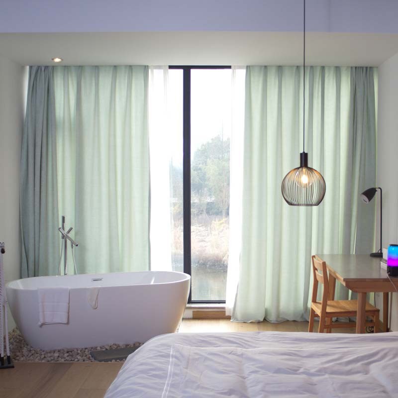 Cortina Japonesa Sencilla, Hecha A Medida, De Chenilla Sólida, Gruesa, Térmica, Para Dormitorio Y Sala De Estar.