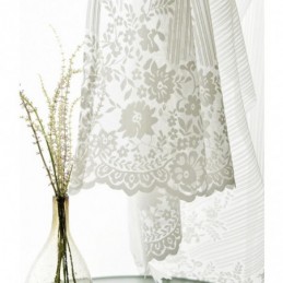 Cortina Transparente De Encaje De Color Sólido Hecha A Medida, Panel De Cortina De Gasa Para Ventana Salediza De Dormitorio