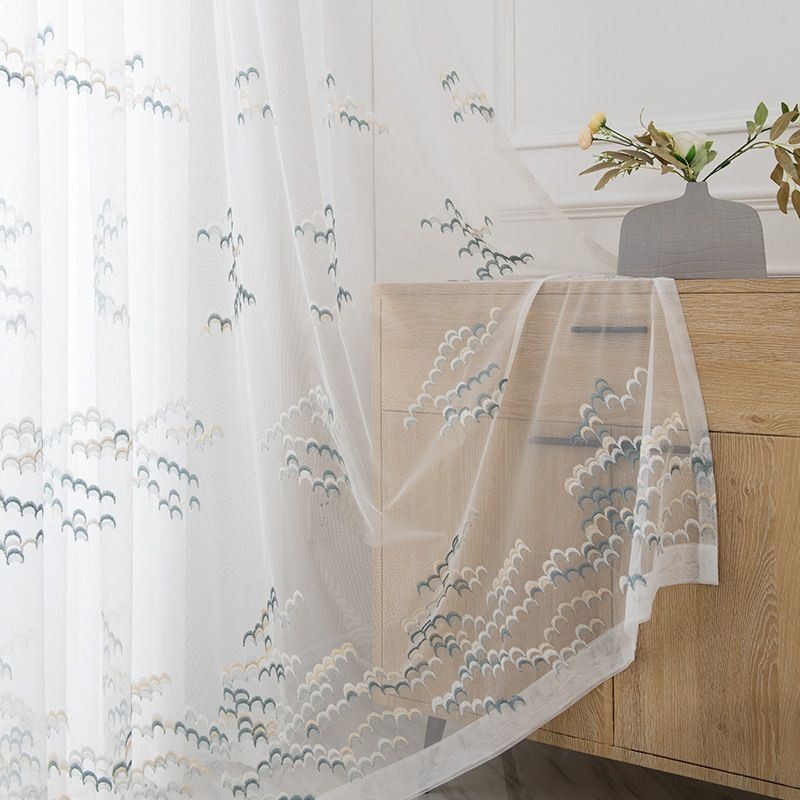 Cortinas Transparentes De Tul Bordado Y Organza Para Sala De Estar Y Dormitorio